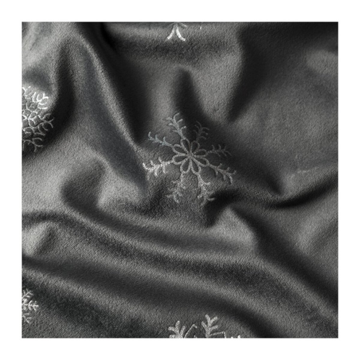Vánoční běhoun na stůl SNOWFLAKE tmavě šedá 40x140 cm