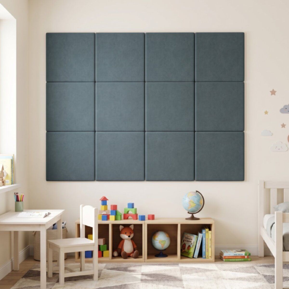 Čalouněný nástěnný panel různé rozměry mořská zelená čtverec MyBestHome