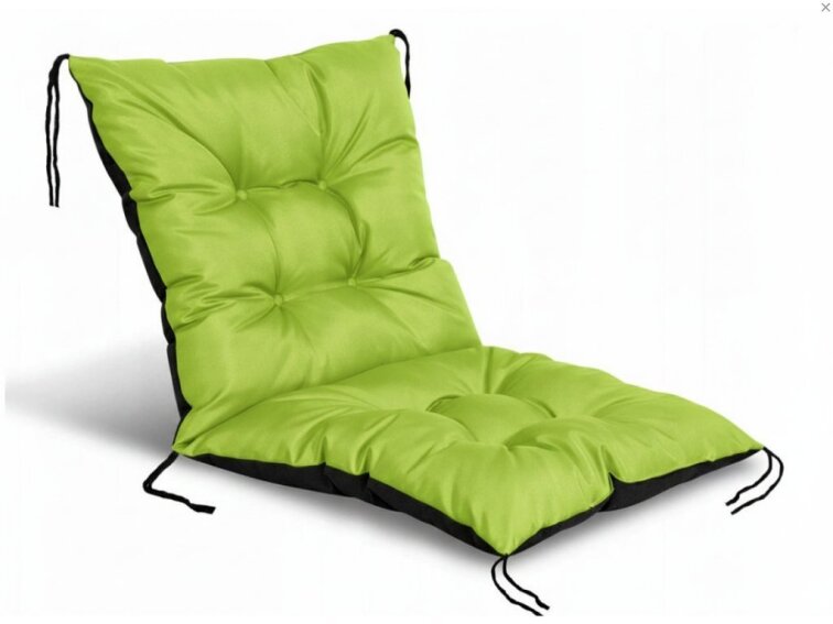 Zahradní prošívaný podsedák na židli s opěrkou OSCAR 50x50x50 cm color 19 limonka Mybesthome