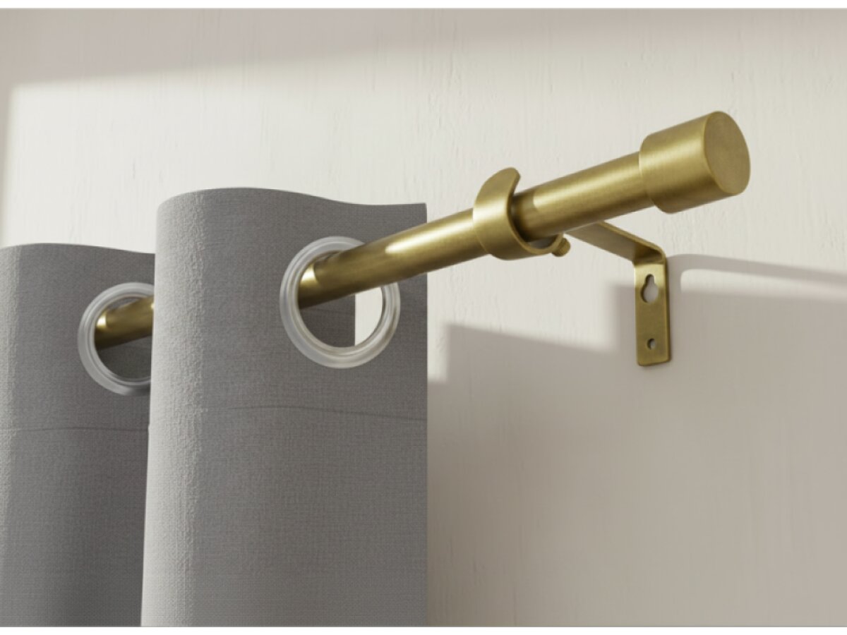 Kovová teleskopická garnýž VINCENZO mosazný antik 200-350 cm Ø 16/19 mm jednořadá Mybesthome