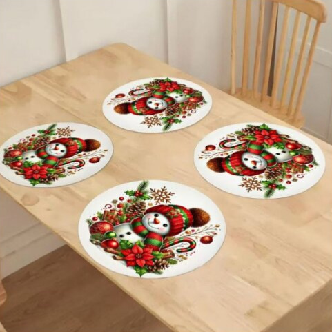 Vánoční dekorační ubrousek MERRY CHRISTMAS I. Ø 38 cm