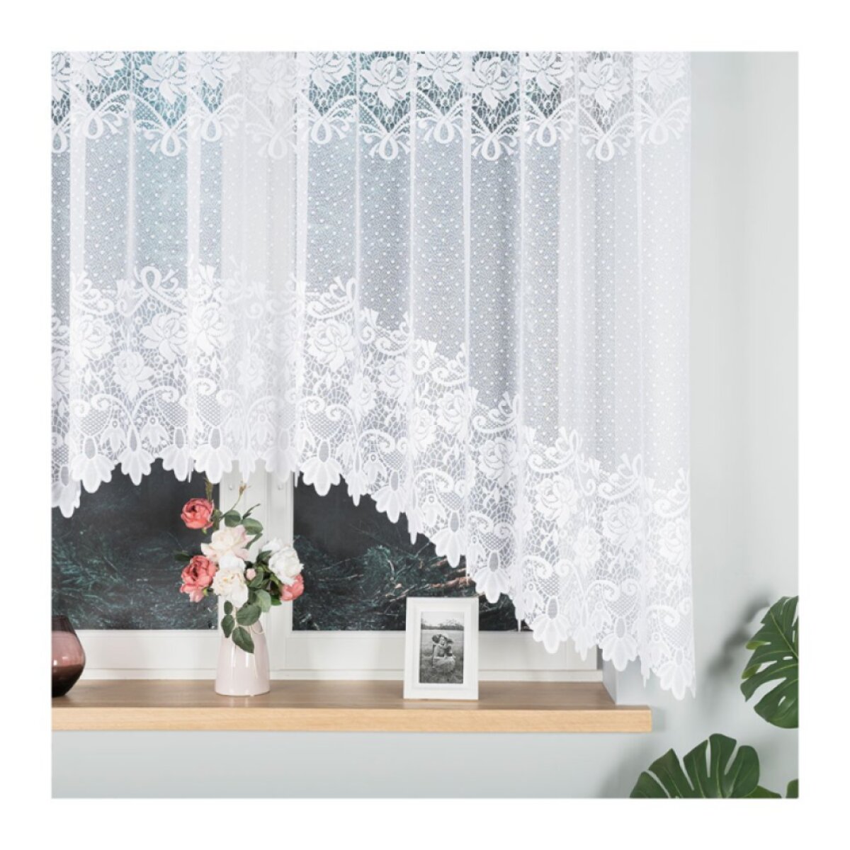 Dekorační oblouková krátká záclona na žabky DEMETRIA 160 bílá 300x160 cm MyBestHome