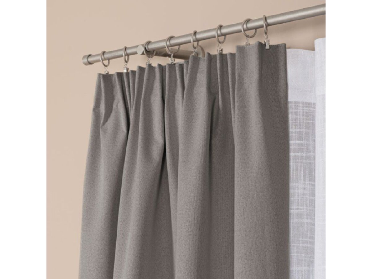 Dekorační zatemňující závěs SUPER BLACKOUT TAPE s řasící páskou šedá color 009 (cena za 1 kus) 140x250 cm 100% stínění Mybesthome