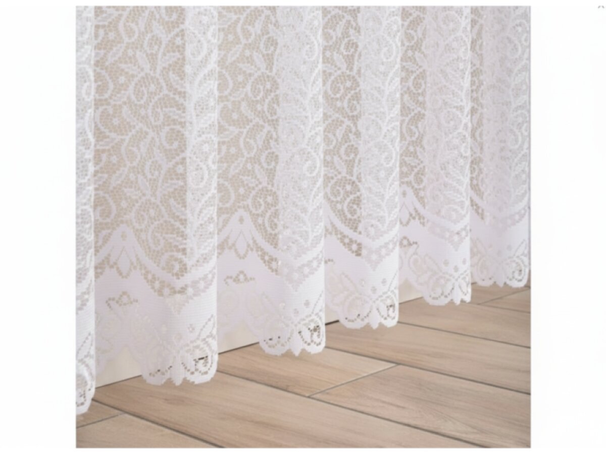 Dekorační žakárová záclona na žabky BOGUMILA LONG bílá 300x250 cm (cena za 1 kus dlouhé záclony) MyBestHome