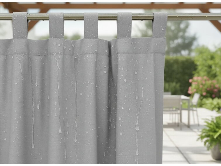 Venkovní zahradní závěs se zátěžovou šňůrou s poutky SANTIAGO color 03 světle šedá, 155x240 cm MyBestHome