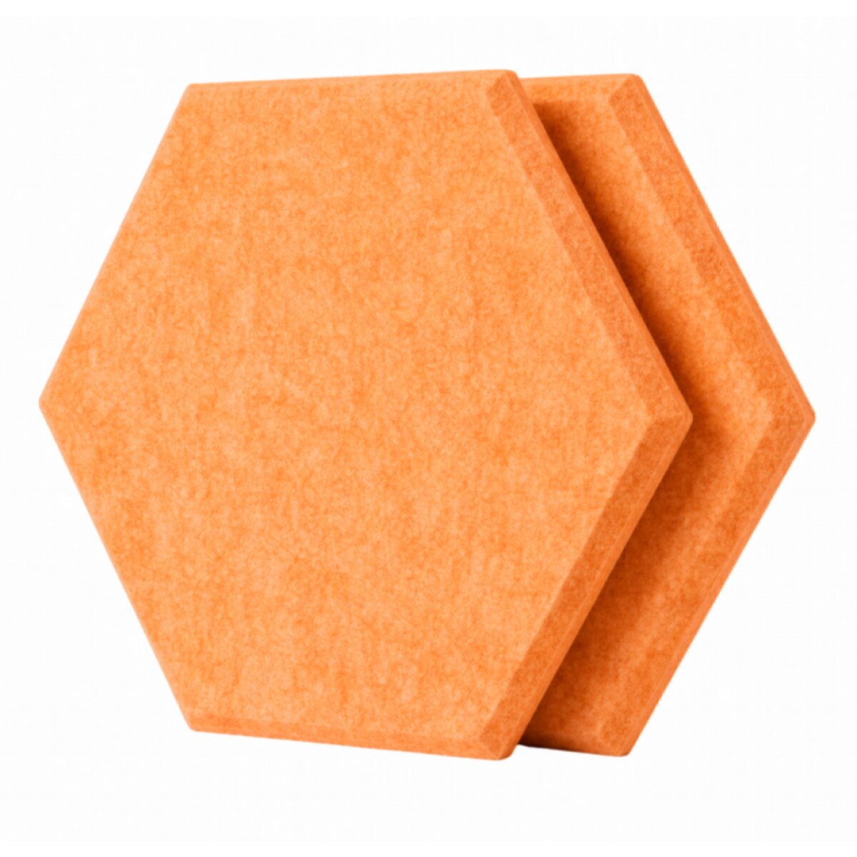 Dekorativní filcový nástěnný panel CROSS pomerančová 40x46 cm hexagon - sada 2 ks