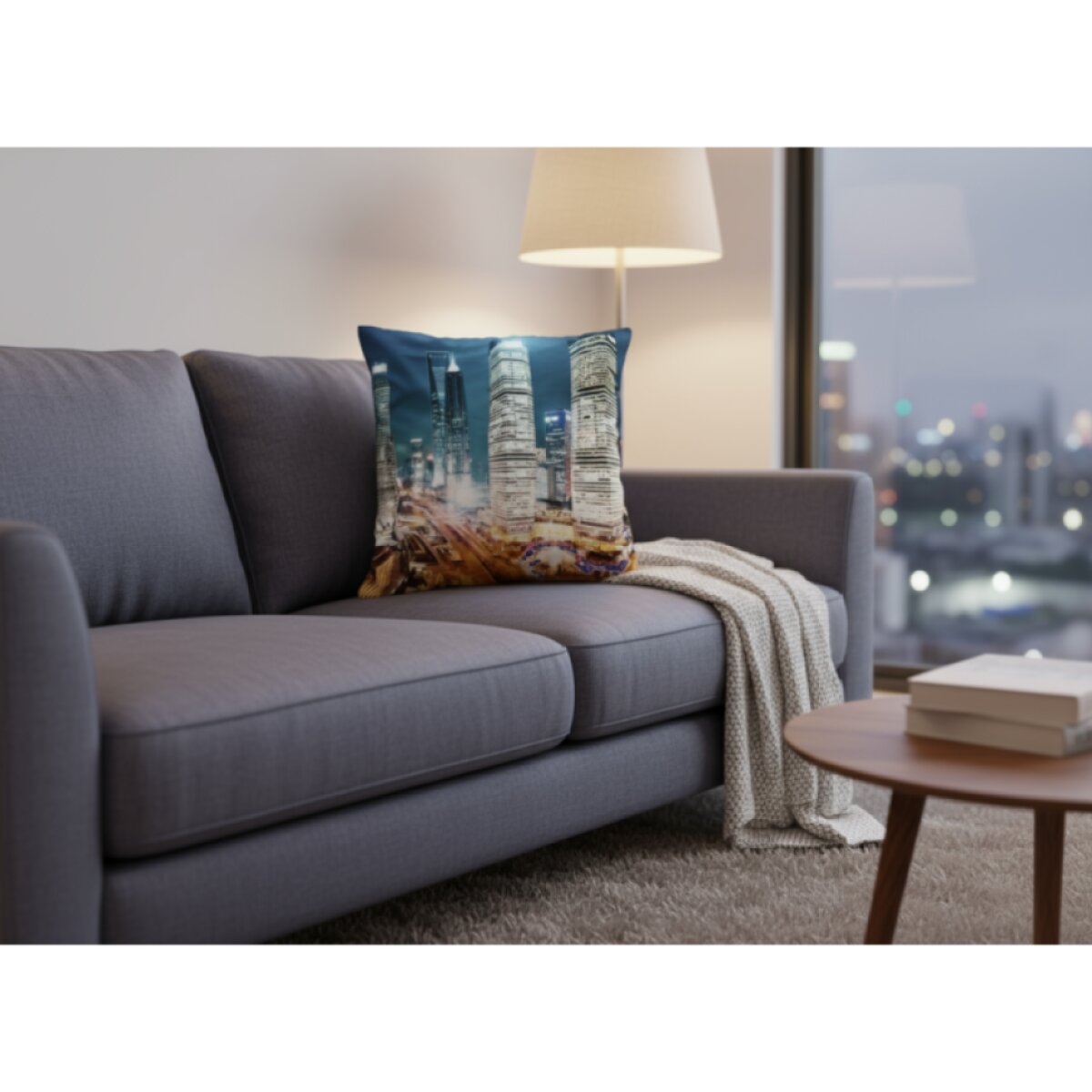 Povlak na polštář LIGHT CITY 40x40 cm motiv velkoměsta MyBestHome