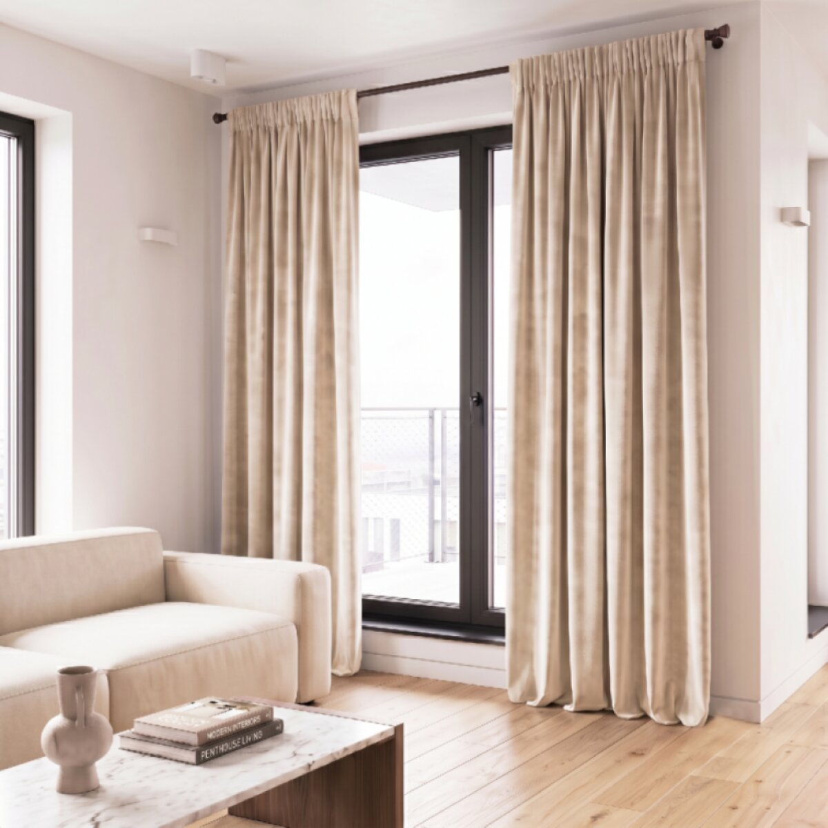 Dekorační závěs s řasící páskou VALMONT 140 cm x 250 nebo 260 cm color 016 krémová (cena za 1 kus) MyBestHome