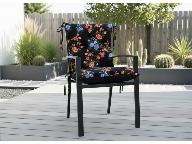 Zahradní prošívaný podsedák na židli s opěrkou OSCAR vzor 119 50x50x50 cm Mybesthome