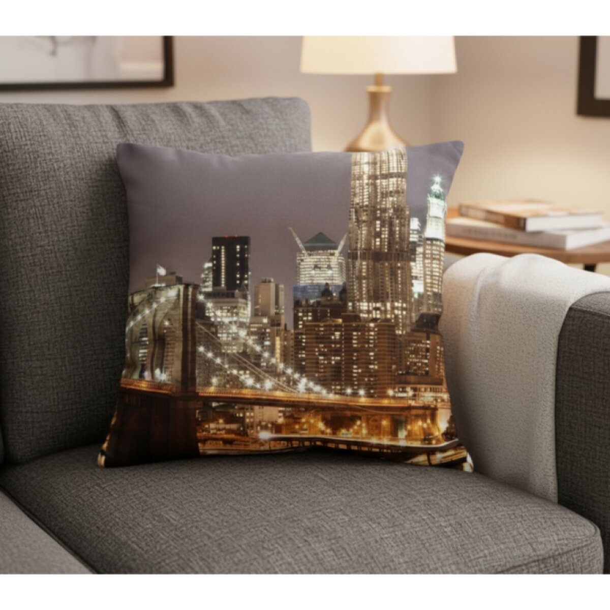 Povlak na polštář BROOKLYN BRIDGE 40x40 cm newyorský most MyBestHome
