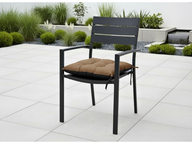 Zahradní prošívaný podsedák na židli JACOB color 44 cappucino 45x45 cm Mybesthome