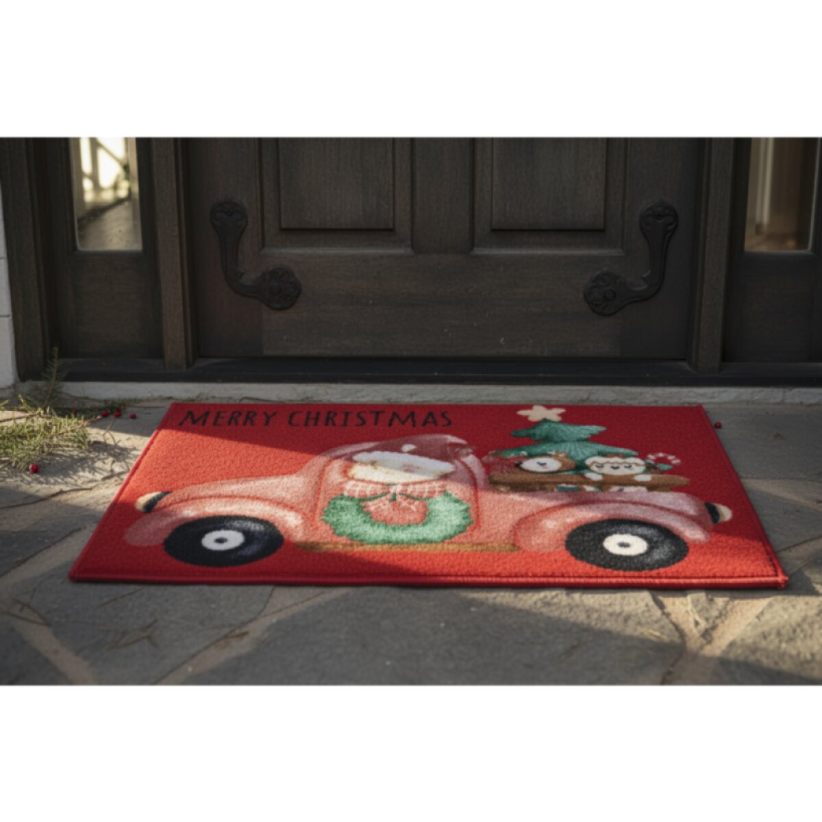 Vánoční rohožka - předložka TABA NATALE červená motiv IX. 50x80 cm Mybesthome