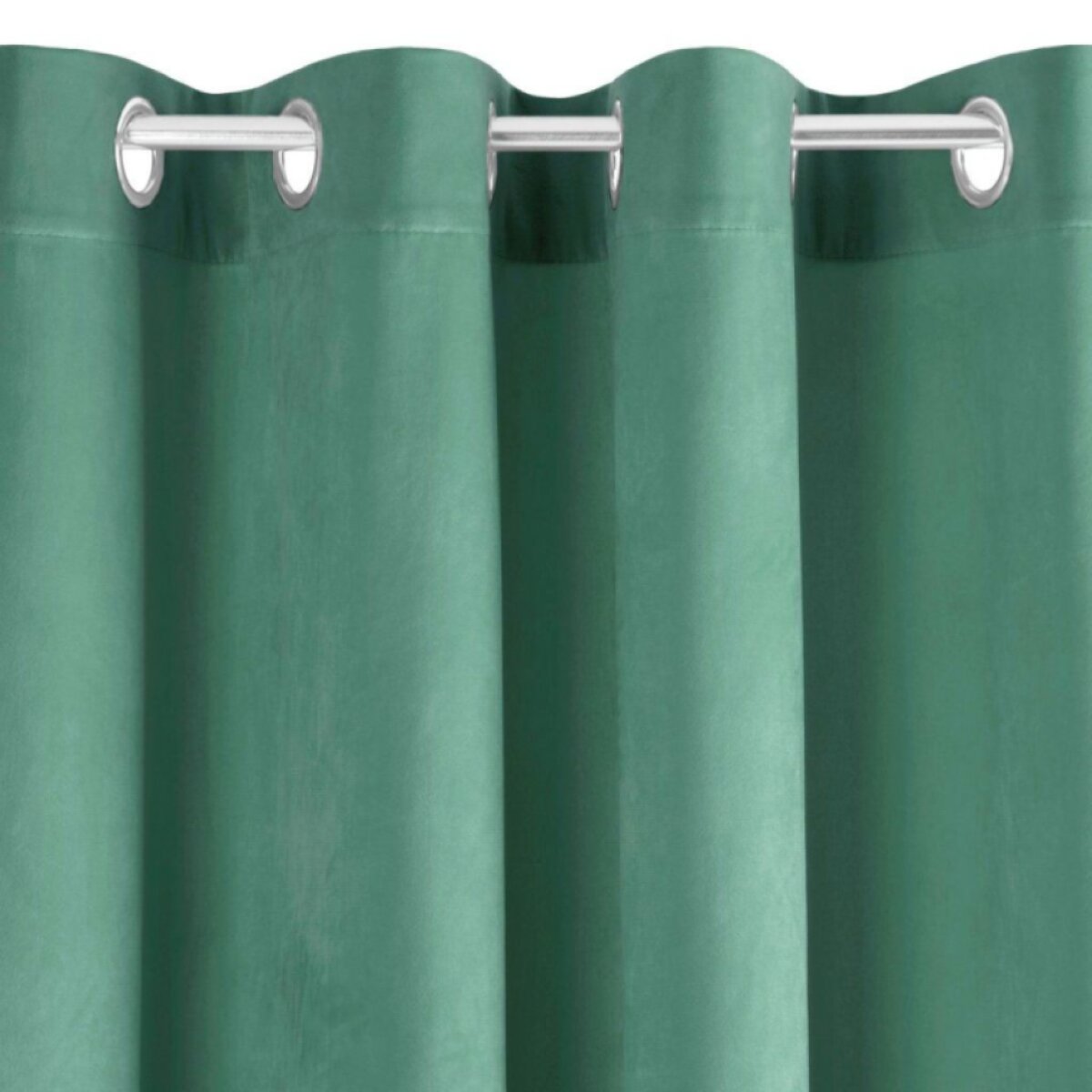 Dekorační velvet závěs s kruhy PIERRE CARDIN 140x250 cm mořská zelená, (cena za 1 kus) MyBestHome