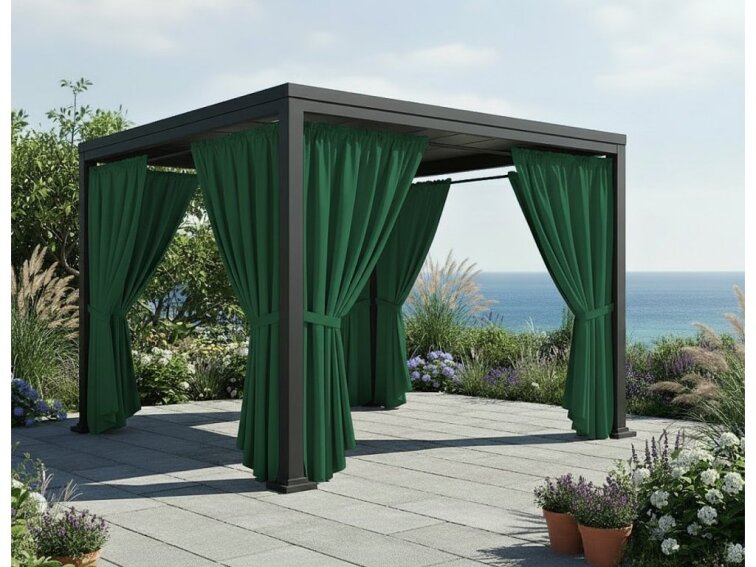 Venkovní zahradní závěs s tunýlkem BOGOTA zelená 08 různé rozměry MyBestHome