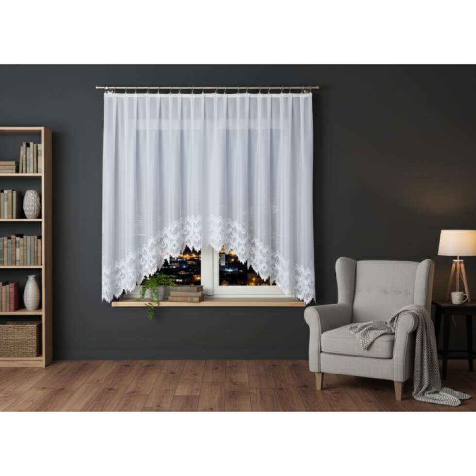 Dekorační oblouková krátká záclona na žabky FELICJA 350x160 cm MyBestHome