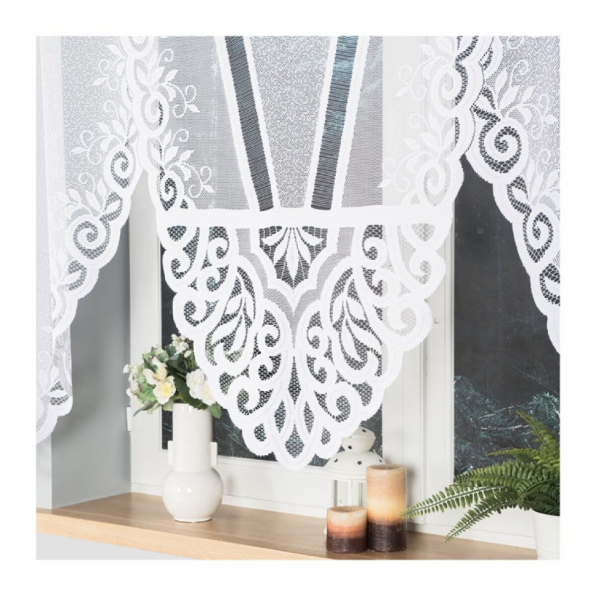 Dekorační oblouková krátká záclona na žabky ROZALIA 450x160 cm MyBestHome