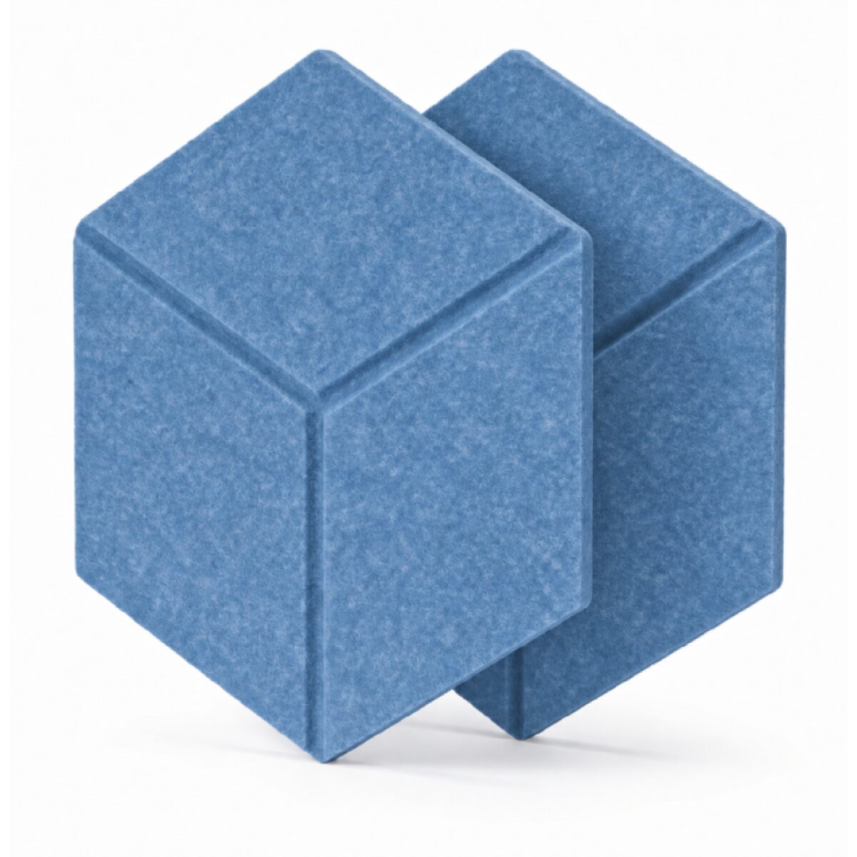 Dekorativní filcový nástěnný panel CROSS DESIGN modrá 40x46 cm hexagon - sada 2 ks