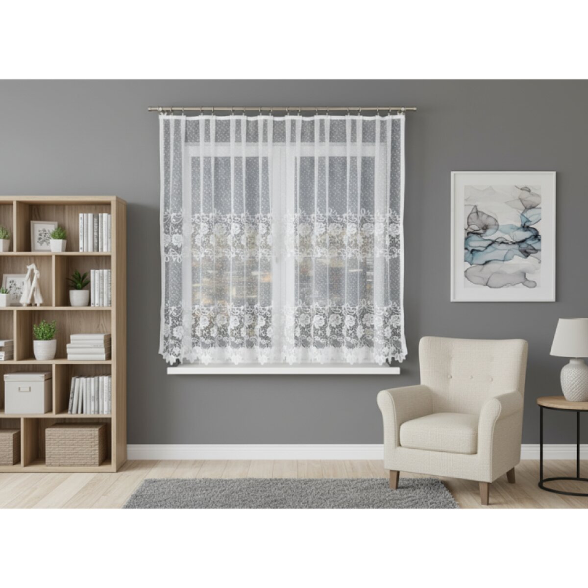 Dekorační krátká záclona na žabky DEMETRIA LINE 300x160 cm MyBestHome