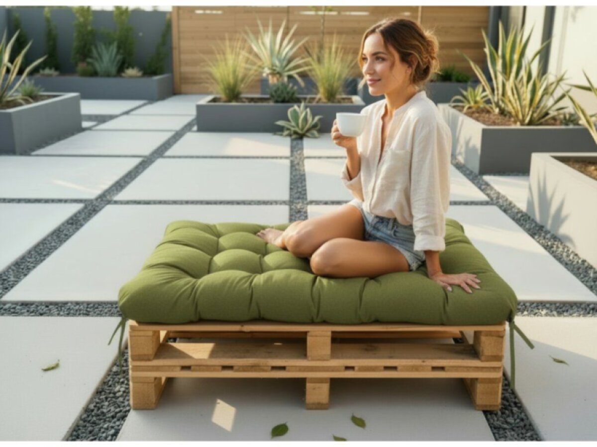 Paletový prošívaný sedák ALEX 120x80 cm color 19 limonka Mybesthome