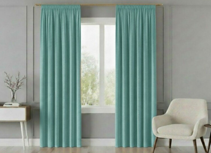 Dekorační závěs s řasící páskou VALMONT 140 cm x 250 nebo 260 cm color 007 mátová (cena za 1 kus) MyBestHome