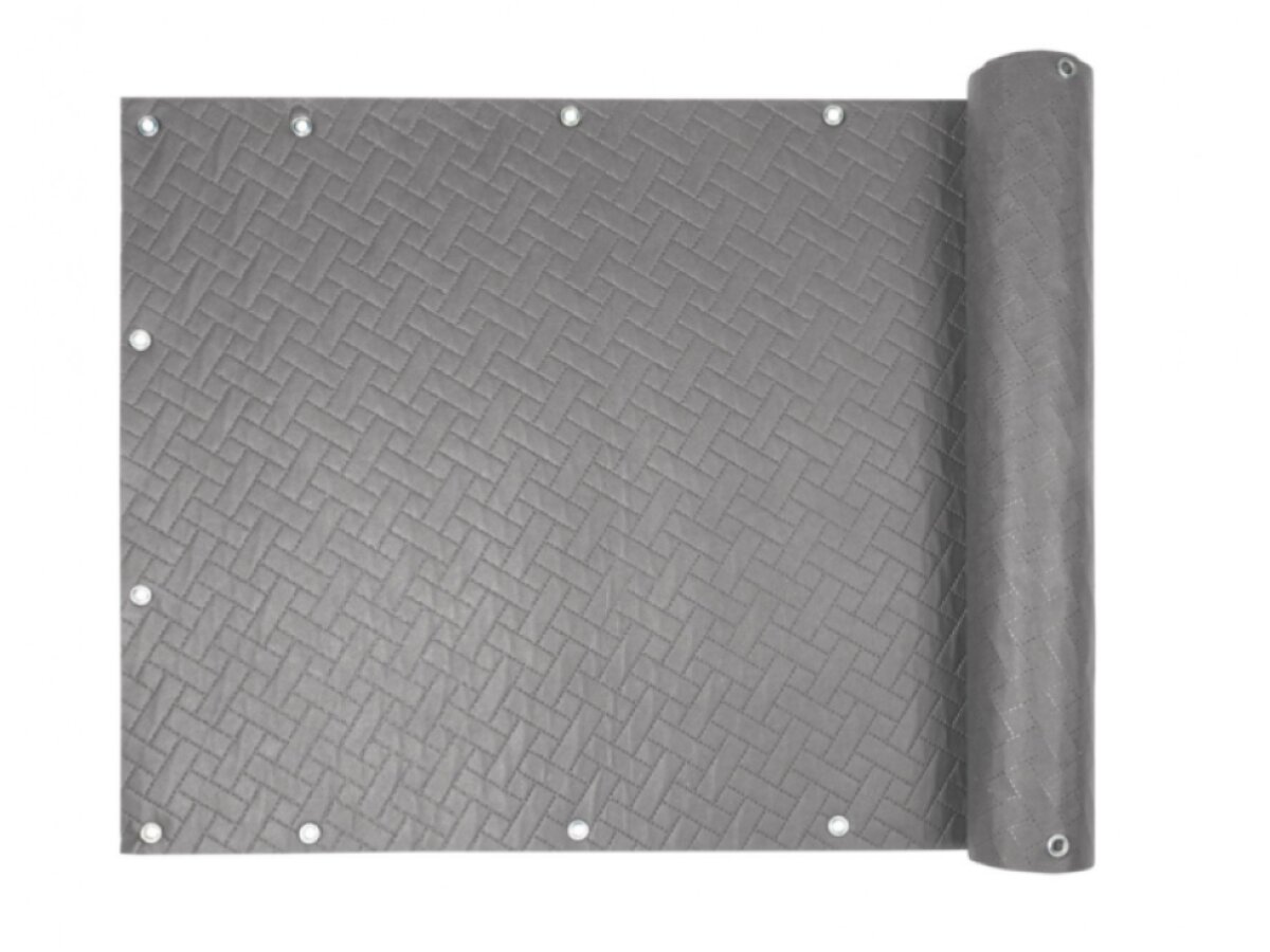 Balkonová zástěna PREMIUM výška 100 cm, šířka různé rozměry ratanový vzor šedá, 240g/m2 MyBestHome