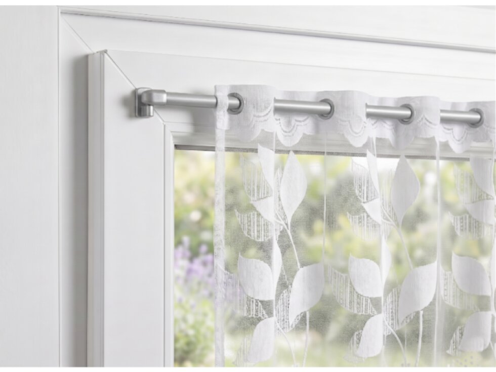 Vitrážová teleskopická samolepící tyč - vitrážka 40-60 cm, 60-80 cm VARIO MINI 2 kusy stříbrná Mybesthome
