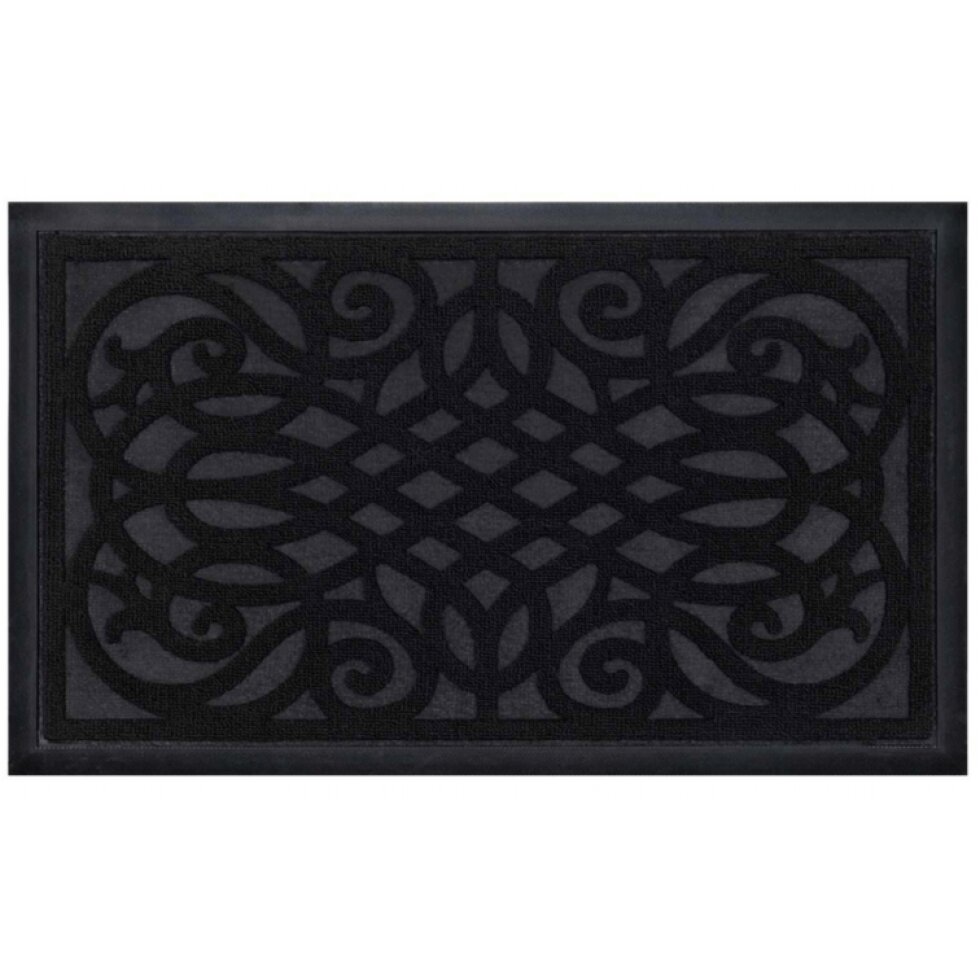 Gumová rohožka - předložka TIVOLI ORNAMENT černá 40x60 cm, 45x75 cm