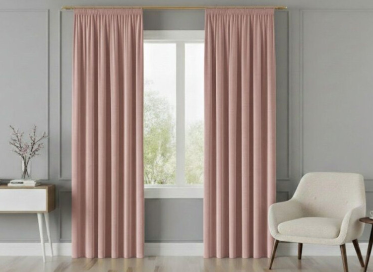 Dekorační závěs s řasící páskou VALMONT 140 cm x 250 nebo 260 cm color 014 světle růžová (cena za 1 kus) MyBestHome