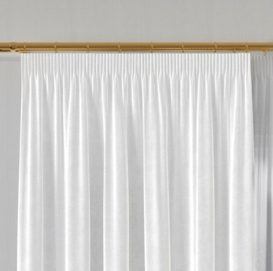 Dekorační závěs s řasící páskou VALMONT 140 cm x 250 nebo 260 cm color 101 bílá (cena za 1 kus) MyBestHome