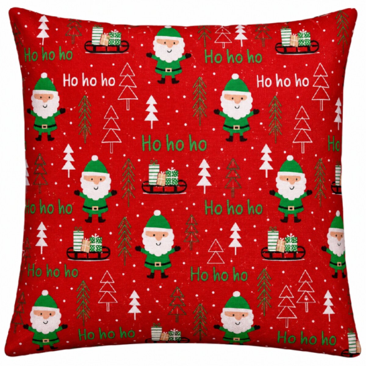 Bavlněný vánoční povlak na polštář 041 CHRISTMAS TIME 100% bavlna 40x40 cm,