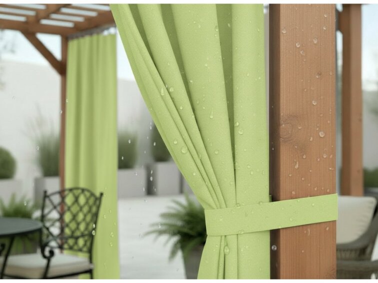 Venkovní zahradní závěs s poutky SANTIAGO color 20 pistáciová, různé rozměry MyBestHome