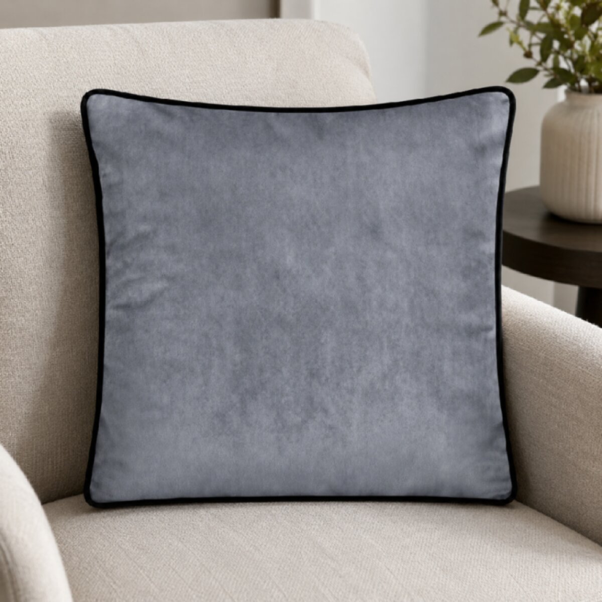 Povlak na polštář VELVETE šedá 45x45 cm Mybesthome