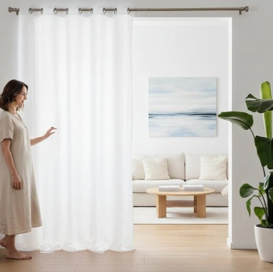 Dekorační dlouhá voálová záclona s kroužky EDEN bílá 300x250 cm MyBestHome