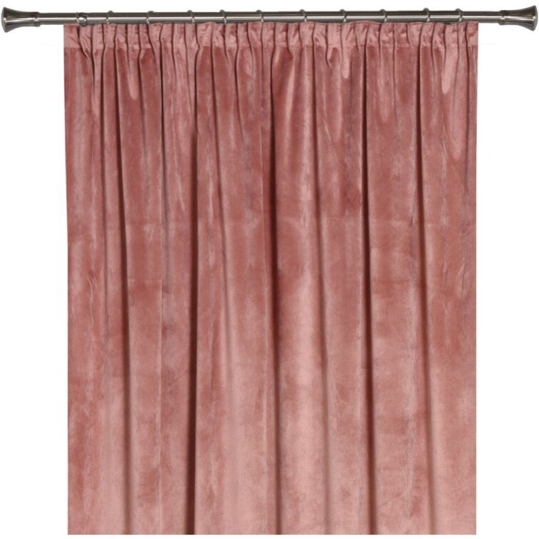 Dekorační VELVET závěs s řasící páskou VELUTTO růžová 140x260 cm (cena za 1 kus) MyBestHome