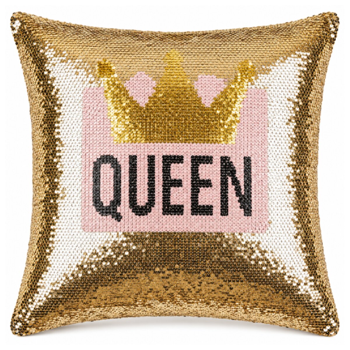 Povlak na polštář QUEEN růžová/zlatá 40x40 cm MyBestHome