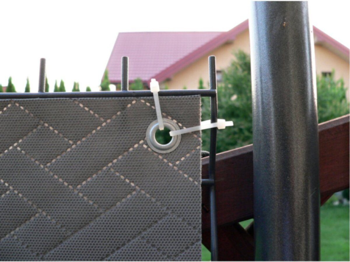 Stínící plotová zástěna 1,2x10 m PREMIUM, ratanový vzor zelená, 240g/m2 MyBestHome