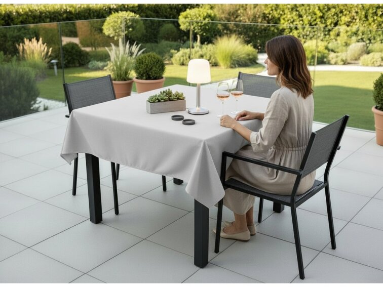 Venkovní čtvercový ubrus TERRA color 03 světle šedá, různé rozměry Mybesthome