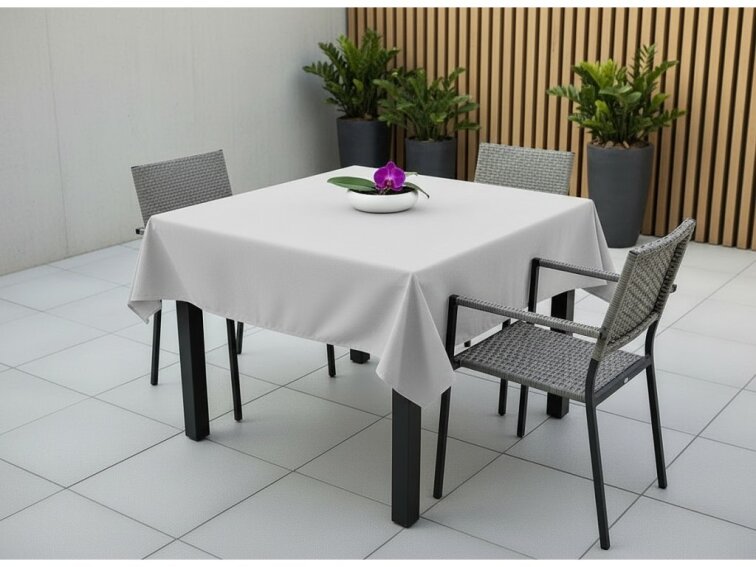 Venkovní čtvercový ubrus TERRA color 03 světle šedá, různé rozměry Mybesthome