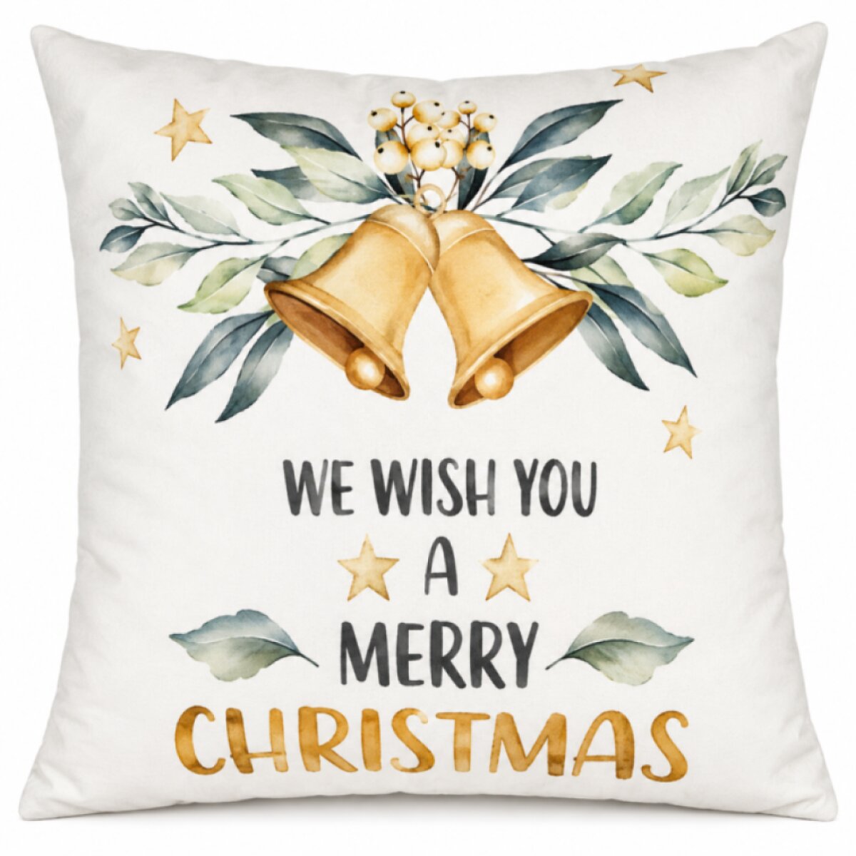 Vánoční povlak na polštář VELVET HOLLY 40x40 cm mikrovlákno motiv A