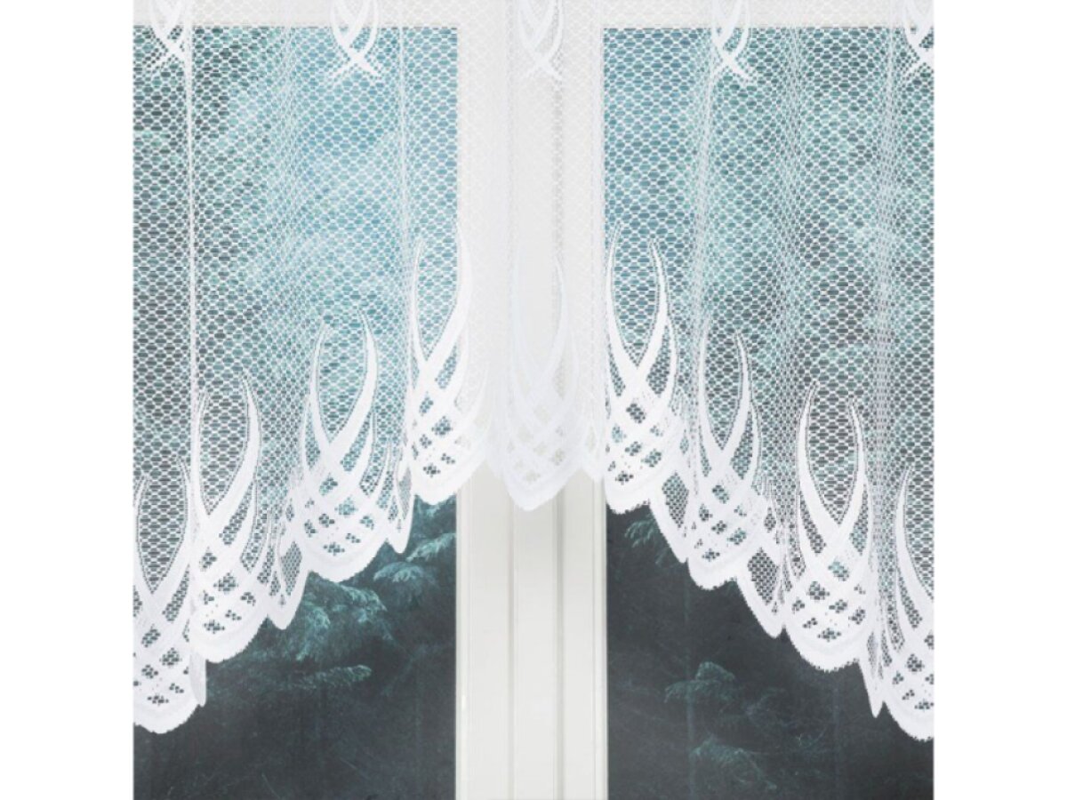 Dekorační oblouková krátká záclona na žabky GOSIA 120 bílá 300x120 cm MyBestHome