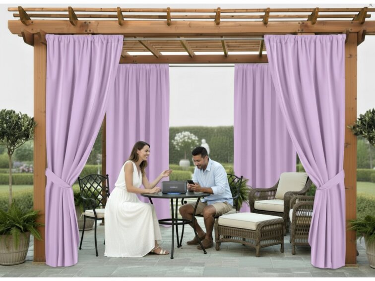 Venkovní zahradní závěs s tunýlkem JAMAICA color 30 lila, různé rozměry MyBestHome