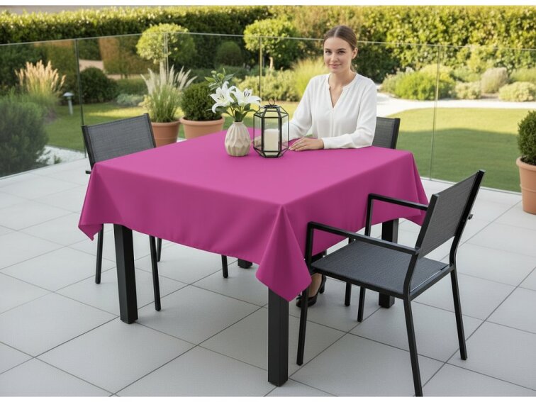 Venkovní čtvercový ubrus TERRA color 36 tmavě růžová, různé rozměry Mybesthome