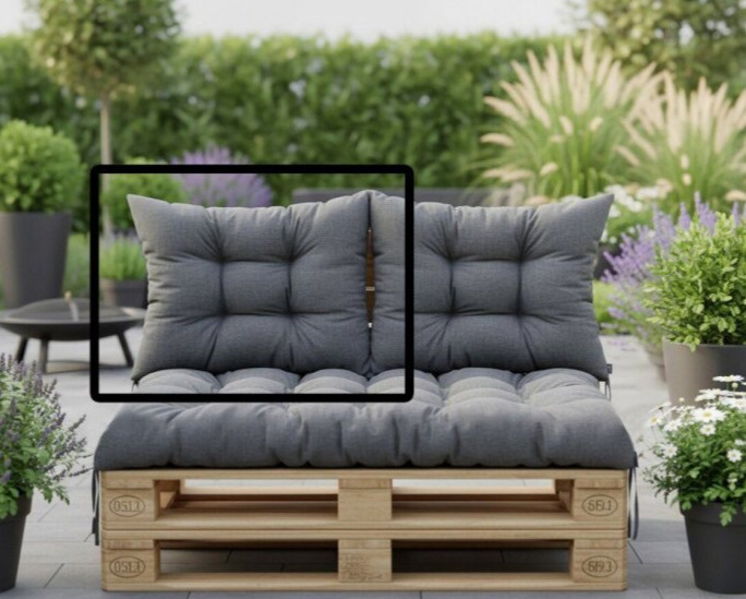 Paletová prošívaná opěrka ANGELO I. 50x40 cm color 23 šedá MyBestHome