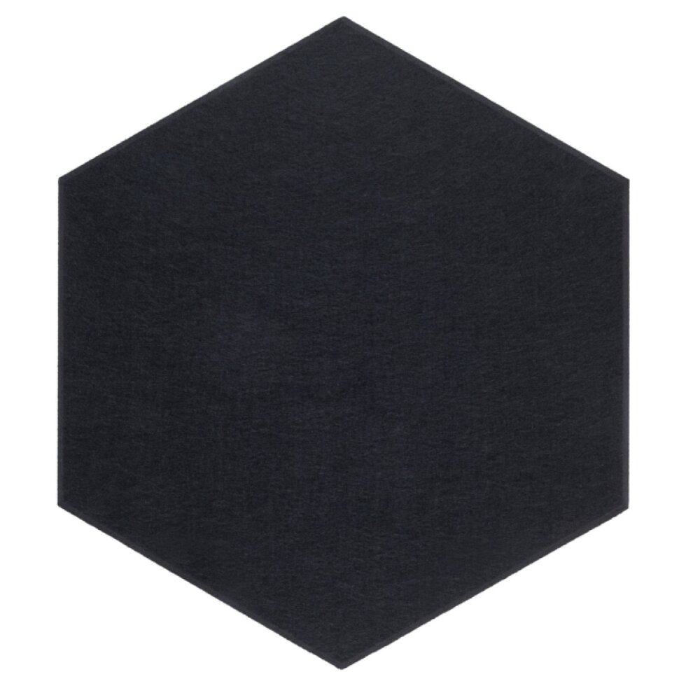 Dekorativní filcový nástěnný panel CROSS černá 40x46 cm hexagon - sada 2 ks