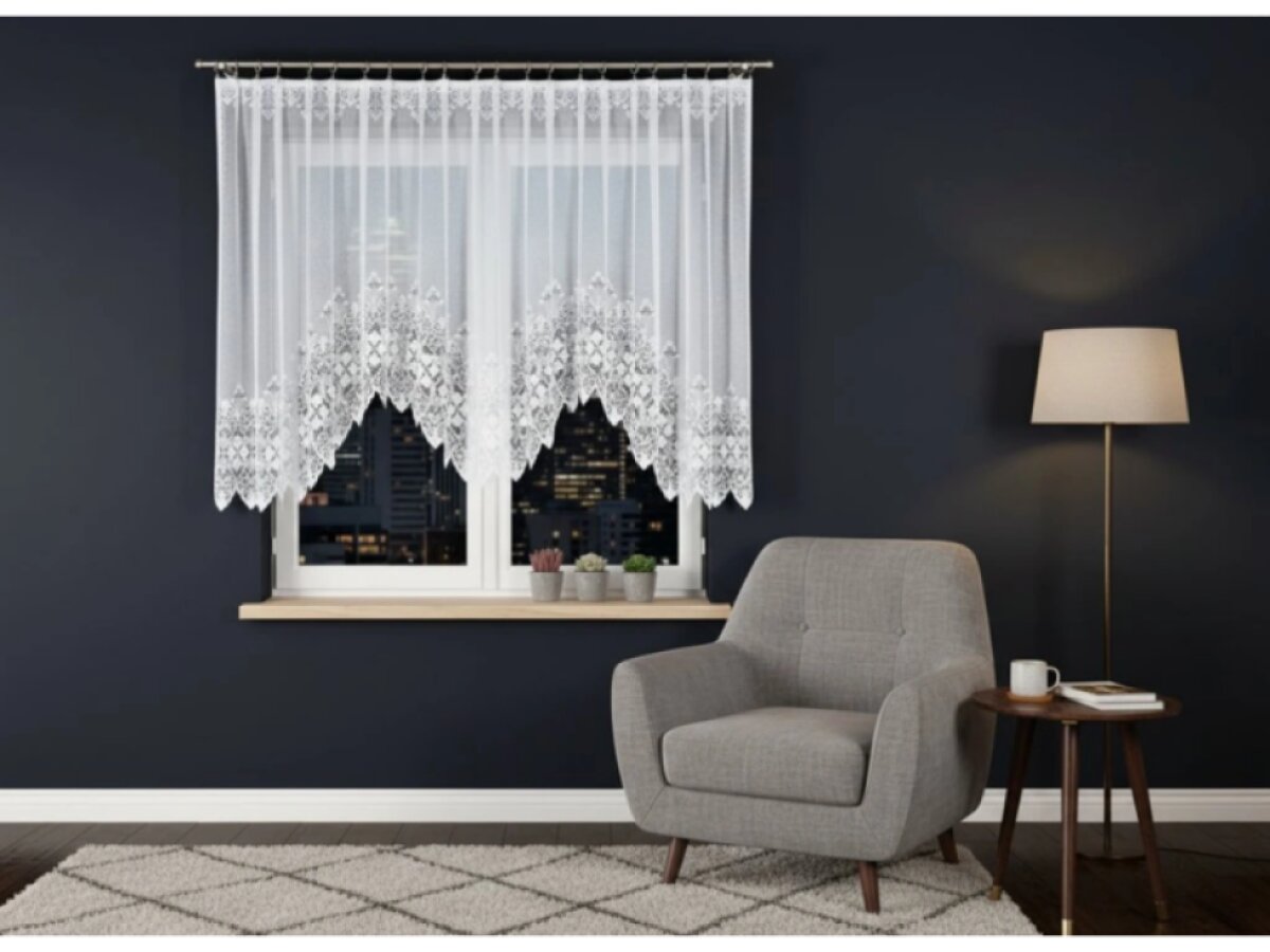 Dekorační oblouková krátká záclona na žabky NADIA 130 bílá 300x130 cm MyBestHome