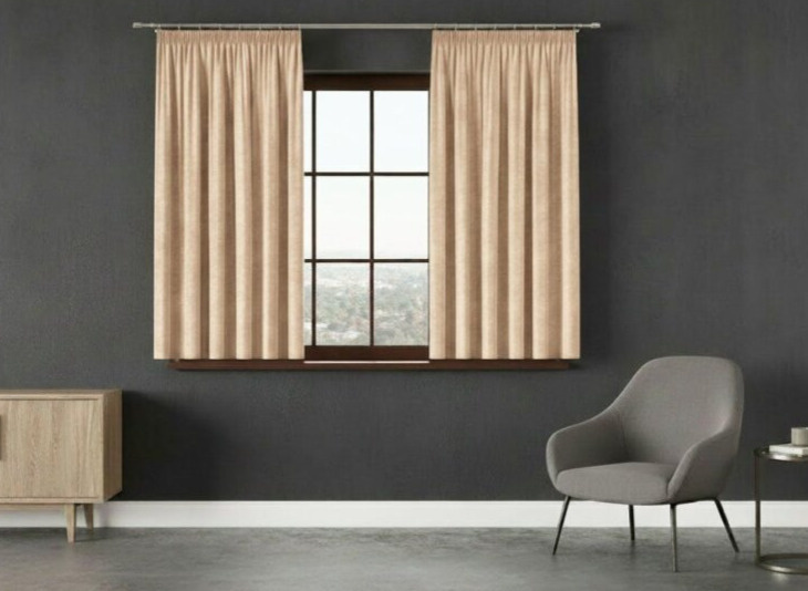 Dekorační krátký závěs s řasící páskou VALMI 140x160 cm color 015 krémová (cena za 1 kus) MyBestHome