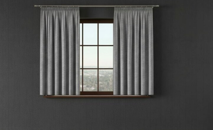 Dekorační krátký závěs s řasící páskou VALMI 140x160 cm color 006 tmavě šedá (cena za 1 kus) MyBestHome