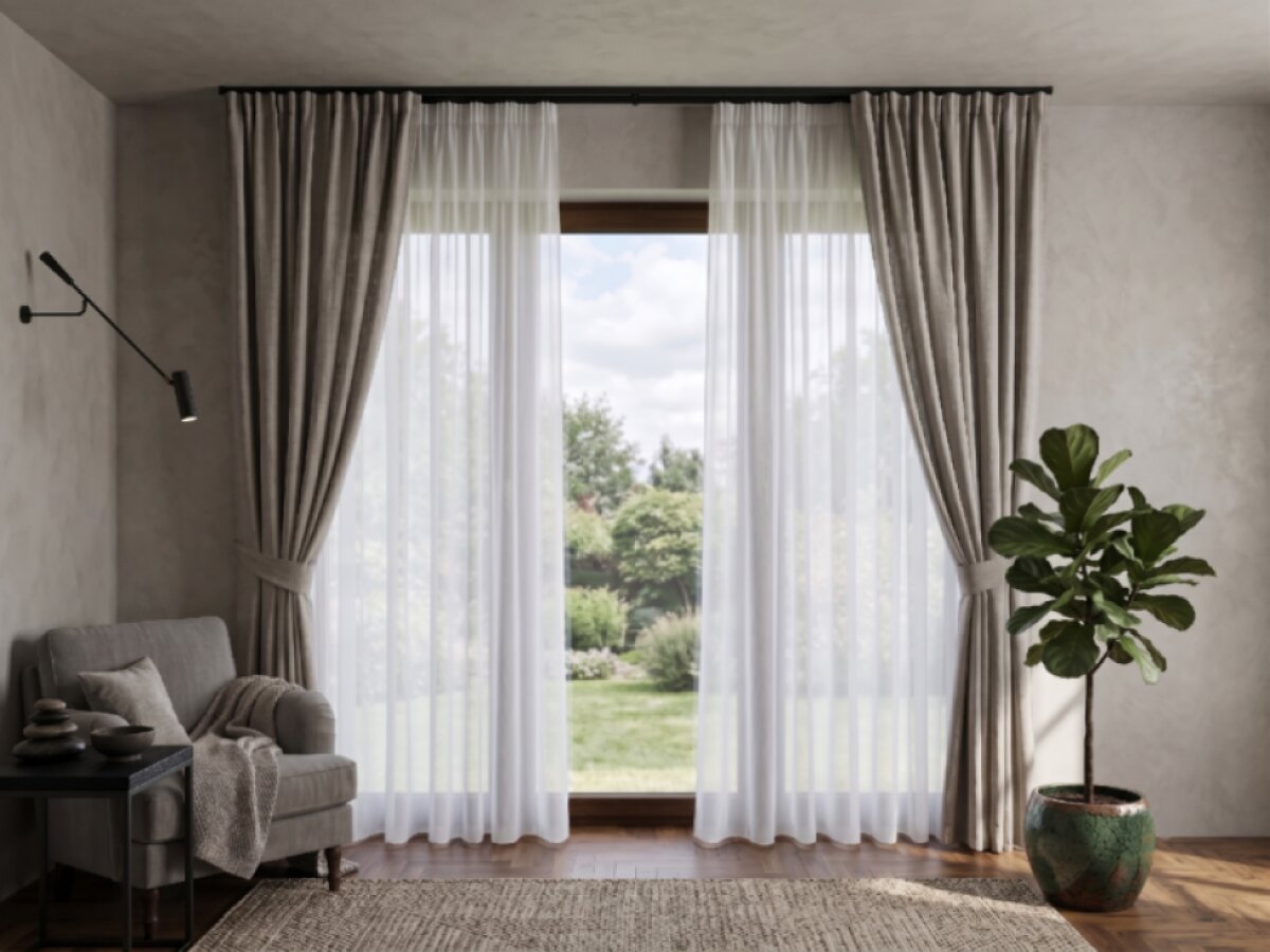 Plastová dvouřadá stropní kolejnice ALBERTO černá, různé rozměry, klik háčky Mybesthome