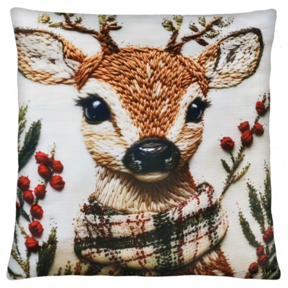 Vánoční povlak na polštář CHRISTMAS DAY motiv III. 40x40 cm