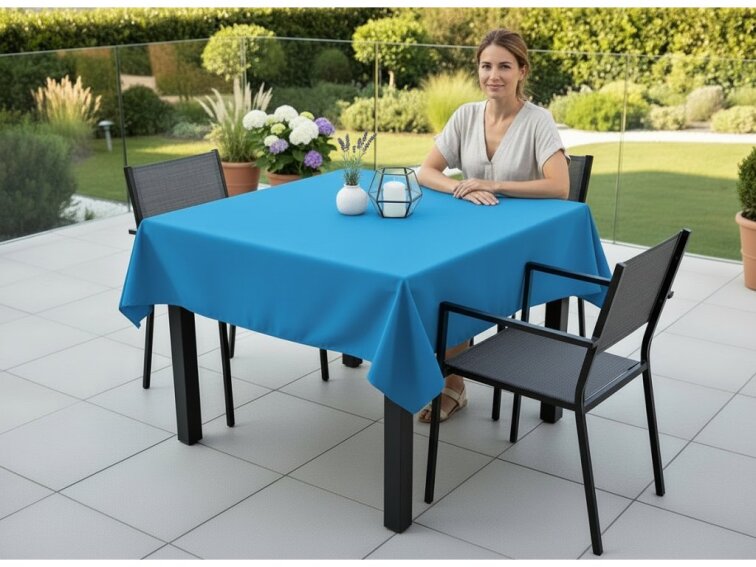 Venkovní čtvercový ubrus TERRA color 39 modrá, různé rozměry Mybesthome
